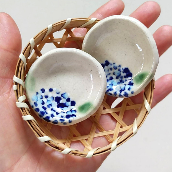 夏の福袋2点セット》陶の箸置き・豆皿【紫陽花／伊賀土】 箸・箸置き
