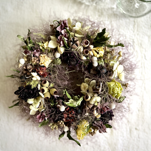 スモークツリーのリース】 ドライフラワー リース ナチュラル 贈り物  