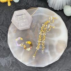 dona様 【2液性レジン】小物置きデザインプレート　インテリア　雑貨　トレイ　コースター　 5枚目の画像