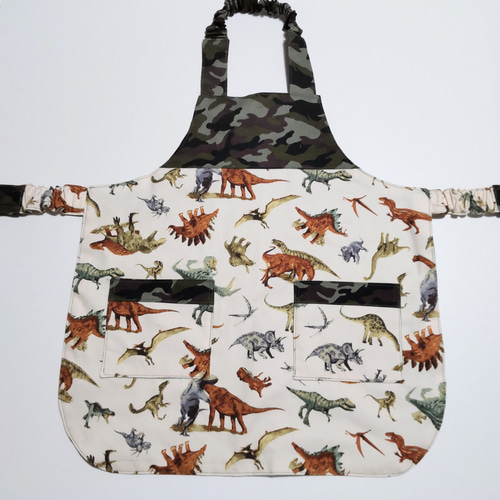 子供用エプロン&三角巾/サイズ: 100～110cm「恐竜」 epus100‐12
