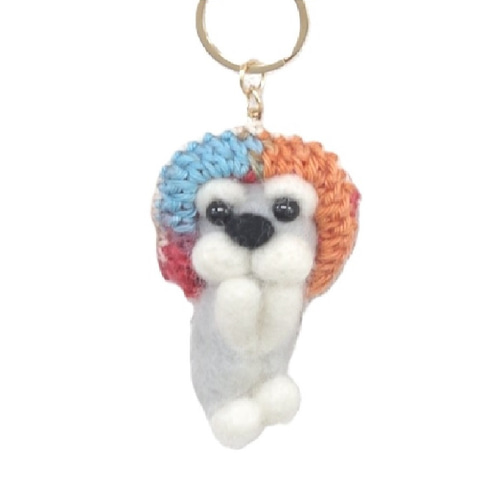 コロナ様犬羊毛フェルトストラップ