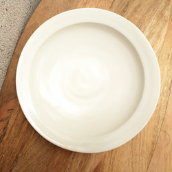 カレー皿 スープ皿 白マット磁器 深め中皿【フラット縁｜20mm幅】具だくさんシチューやコブサラダなどに 2枚目の画像