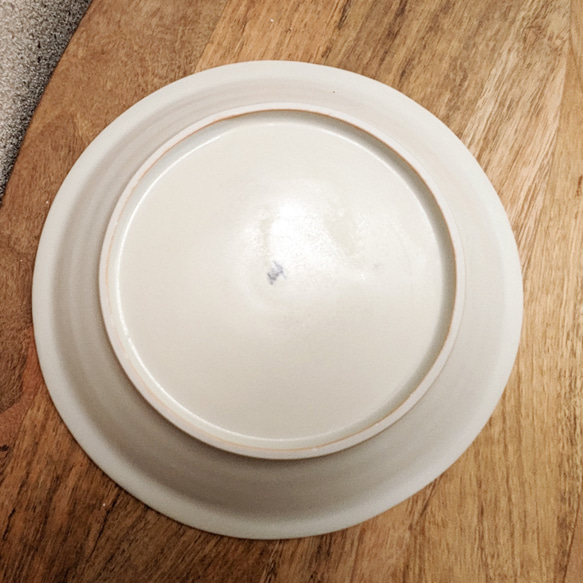 カレー皿 スープ皿 白マット磁器 深め中皿【フラット縁｜20mm幅】具だくさんシチューやコブサラダなどに 7枚目の画像