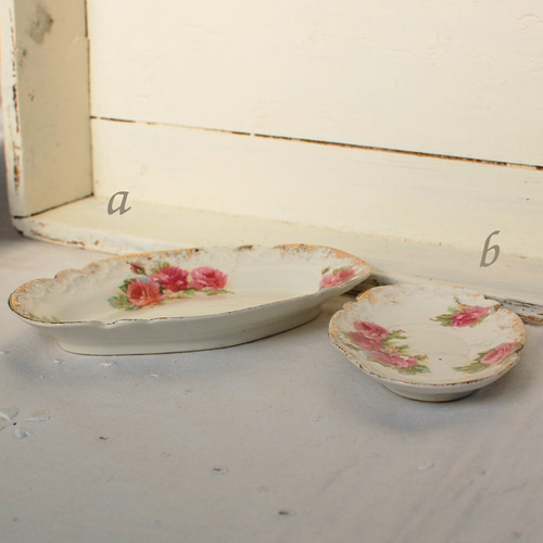 リモージュ 古いおままごとの皿 ディネット ラヴィエ皿 ローズ