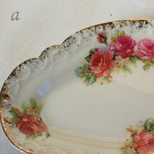 リモージュ 古いおままごとの皿 ディネット ラヴィエ皿 ローズ