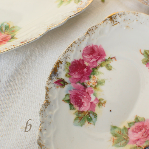 リモージュ 古いおままごとの皿 ディネット ラヴィエ皿 ローズ