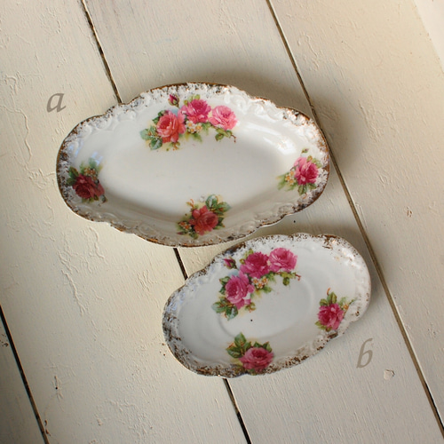 リモージュ 古いおままごとの皿 ディネット ラヴィエ皿 ローズ