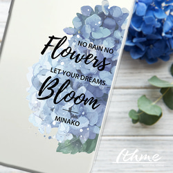 全機種対応 / hydrangea ★ 名入れ可【スマホハードケース クリア iphone Android系・あじさい】 6枚目の画像