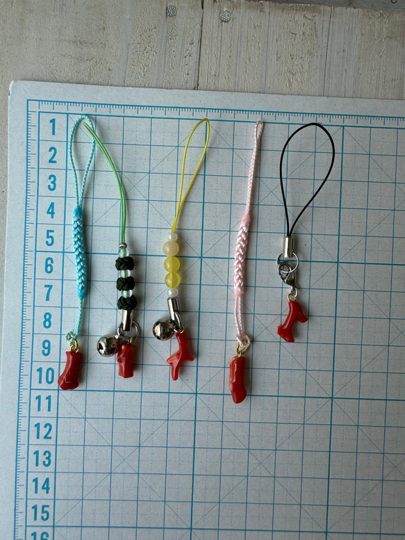 令和6年夏越の祓⭐︎本珊瑚・ストラップ（フック付き） 2枚目の画像