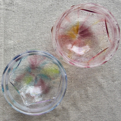 【sale】くらげグラス amagasablue&hanagasapink【ペアグラス】 3枚目の画像
