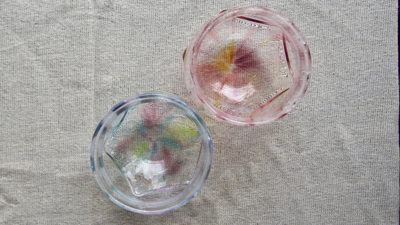 【sale】くらげグラス amagasablue&hanagasapink【ペアグラス】 3枚目の画像