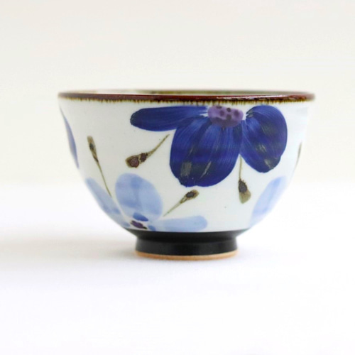 波佐見焼 茶碗】花々 茶碗 大（青） 茶碗・めし碗 翔芳窯 通販