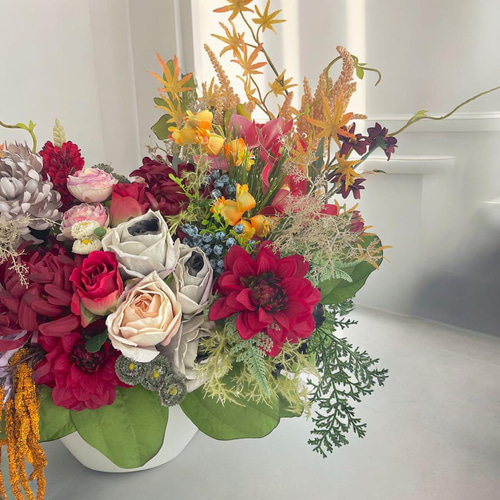 光触媒 特大 フラワーアレンジメント 造花 開店祝い オフィス