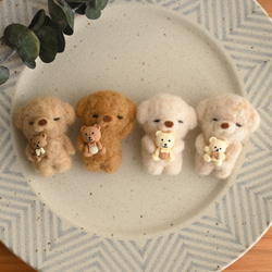 羊毛フェルト お昼寝トイプードル 羊毛フェルト あのね 通販 17890798