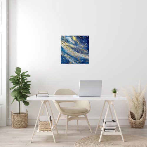 Starlit Cascade /抽象画 (S4) /アート/インテリア/モダン/現代アート