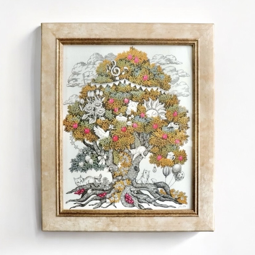 790＊母の日 水彩画 原画 花束
