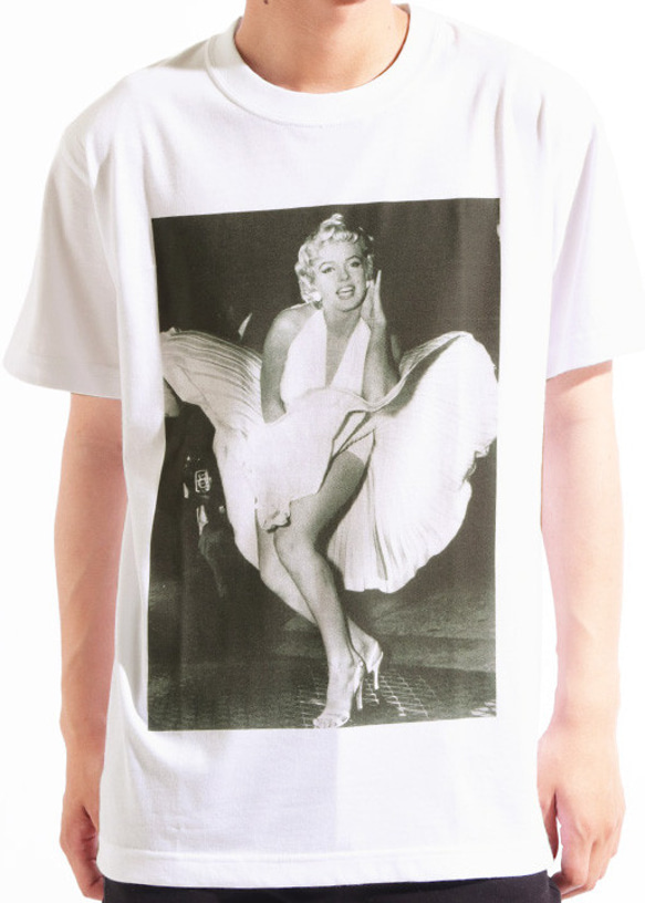 マリリンモンロー フォト セール】 マリリンモンローシネマフォトTシャツ（オフホワイト