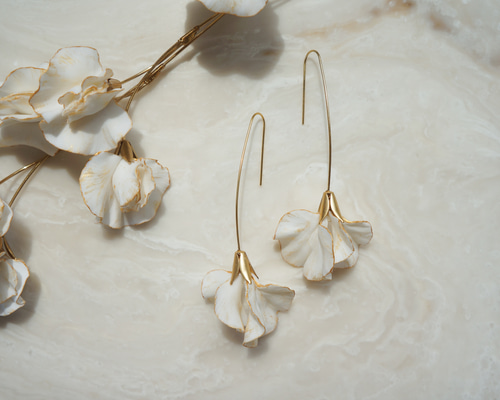 sweet pea ピアス sweet pea stem pierce ピアス（フック・チェーン） JARDIN bridal
