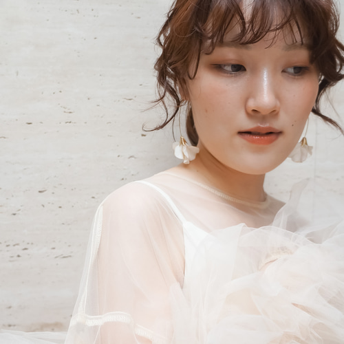 sweet pea stem pierce ピアス（フック・チェーン） JARDIN bridal