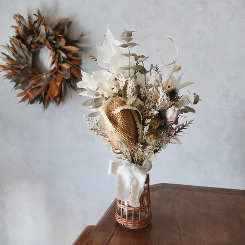 ◎一点物◎バンクシアとユーカリのドライフラワースワッグ・ドライ  