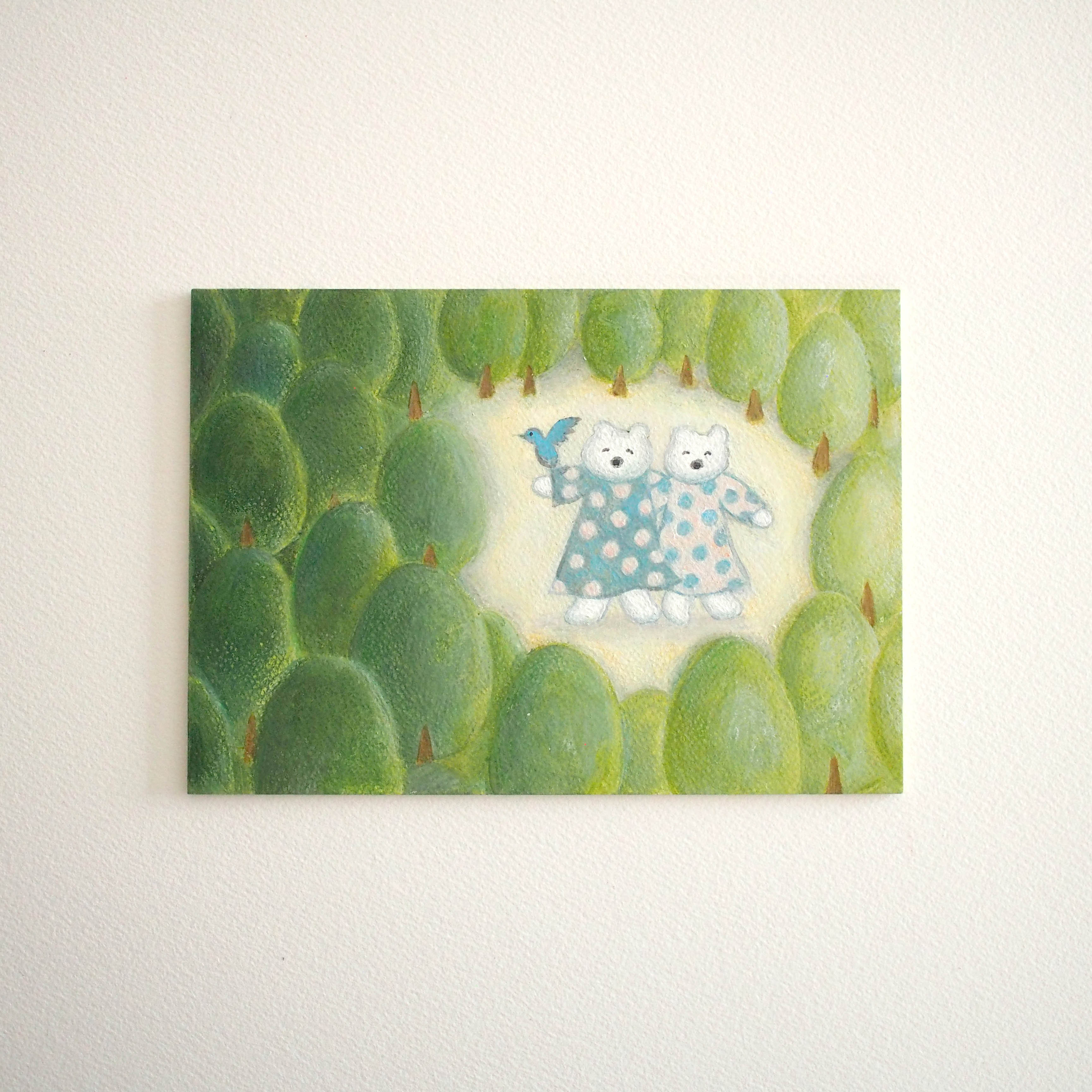 原画作品　＊「 待ち合わせの森 」