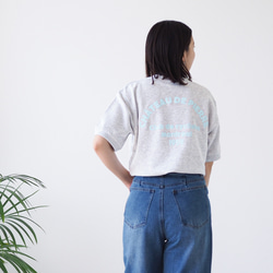 限定セールをすべて 半袖スウェット BLUEWHITE Tシャツ アッシュグレー ロゴTシャツ トップス