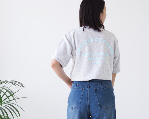 半袖スウェット ロゴTシャツ アッシュグレー Tシャツ BLUEWHITE