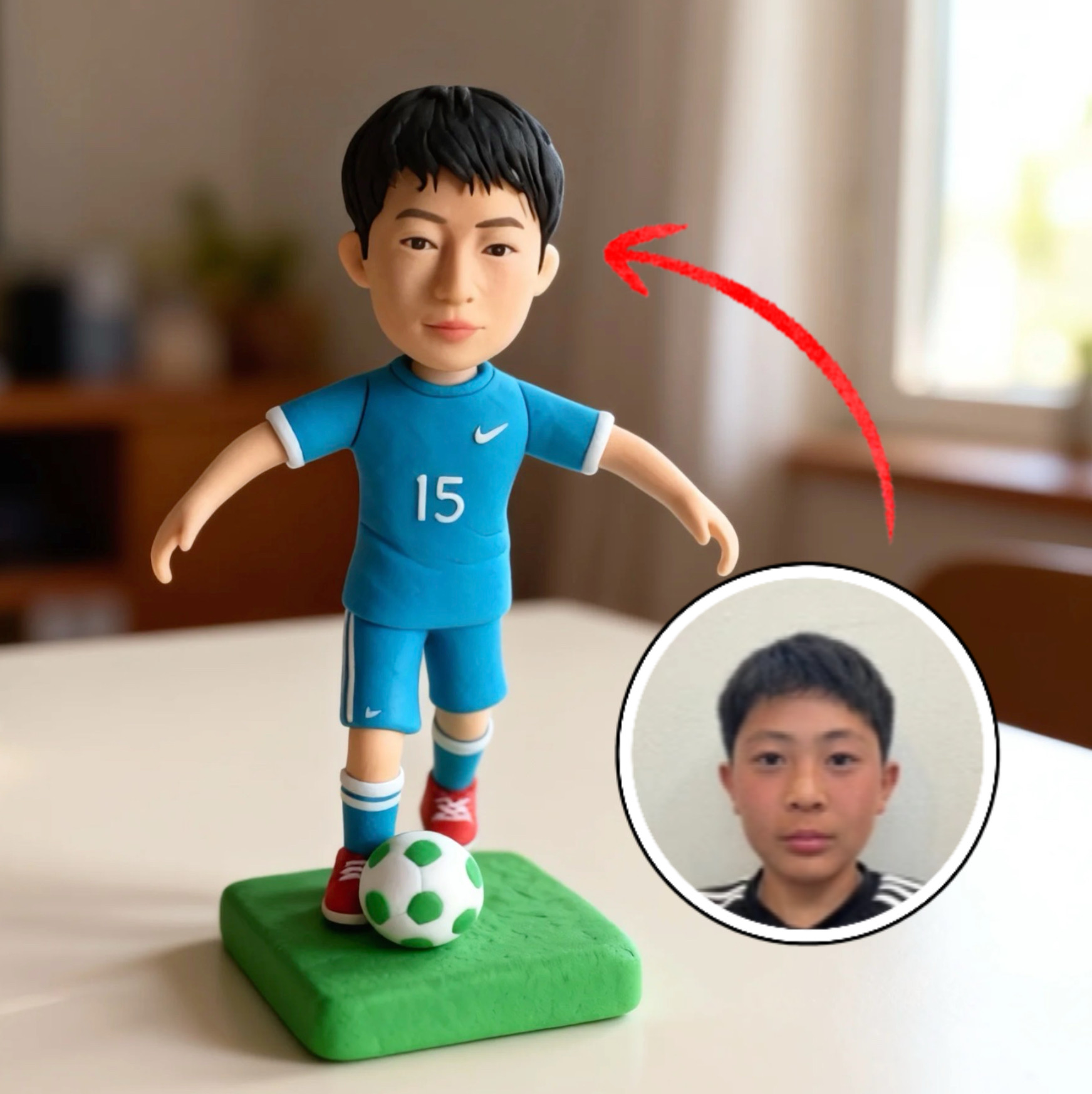 【オーダーメイド】お写真からの男性の頭部オリジナルフィギュア 自分フィギュア 記念品 贈り物 決められたポーズと服装