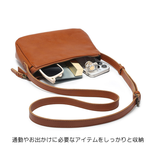 本革　ショルダーバッグ 茶 ブラウン 編み込み　牛革　シンプル　無地　肩がけ MURA ショルダーバッグ レディース 本革 レザー 牛革 シンプル