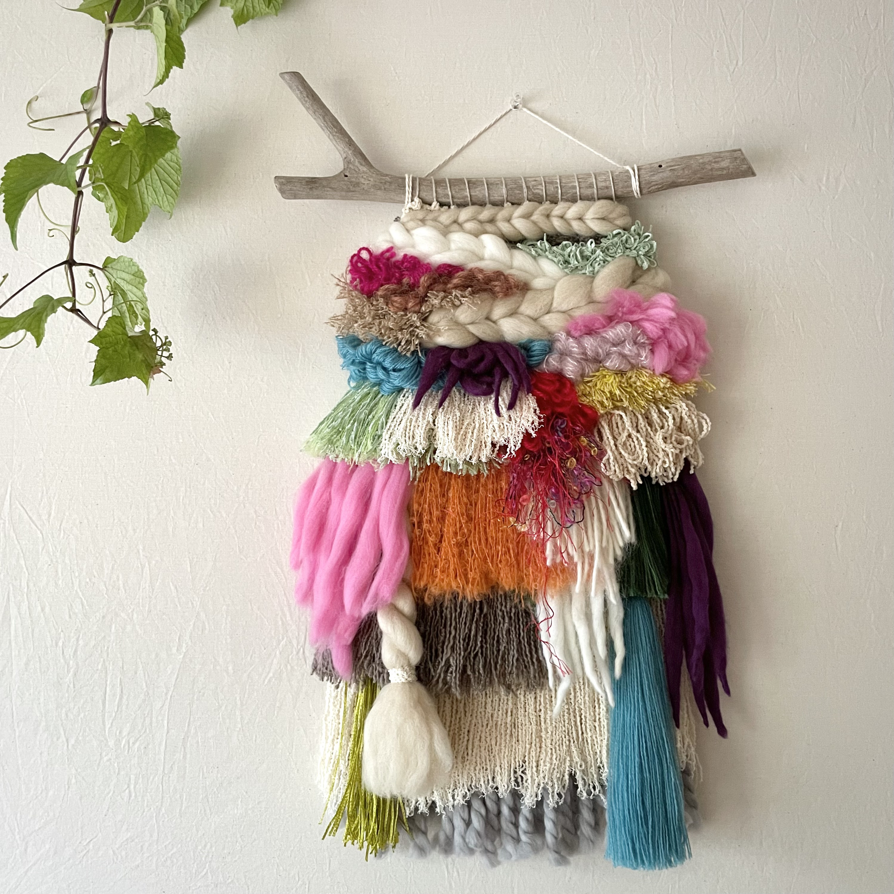 【一点もの】流木　ウィービングタペストリー『primitive,e'.』