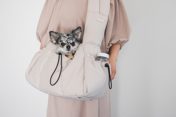 FuFu フワモコスリングキャリー クリームー ペットキャリーバッグ