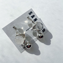 S    クリア　バブル　鈴丸　ピアス　イヤリング 4枚目の画像