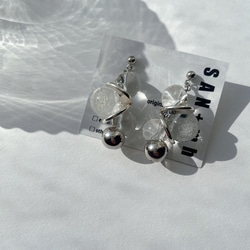 S    クリア　バブル　鈴丸　ピアス　イヤリング 1枚目の画像