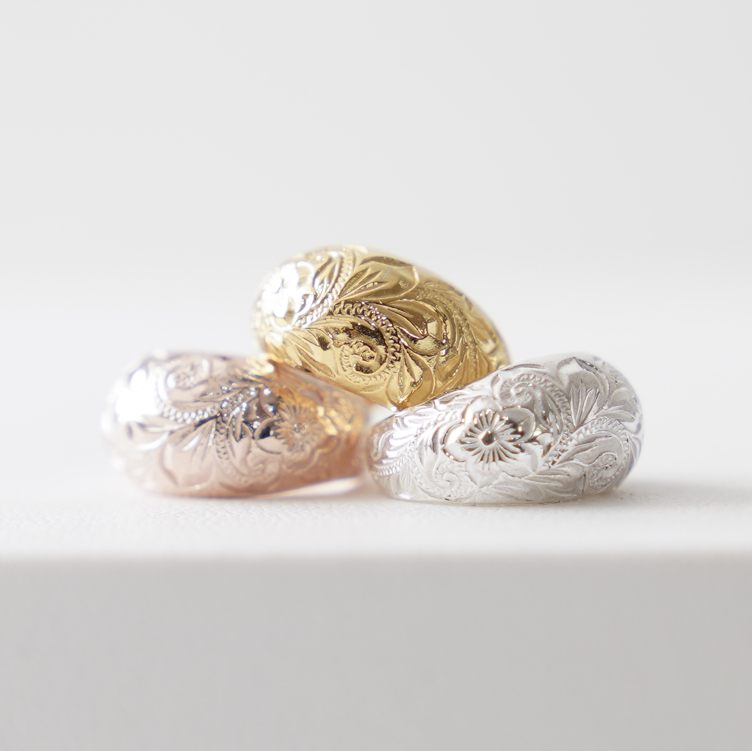 マイレのボリュームハワイアンイヤーカフ／シルバー ゴールド ピンクゴールド《送料無料》