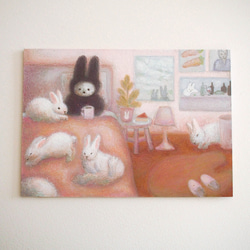 原画作品 ＊「 うさぎのお部屋 」 絵画 さらさまゆこ 通販 17891769