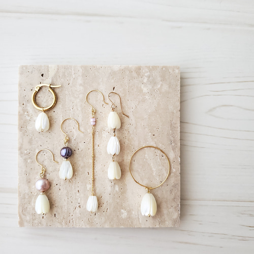 90’S★ハワイアン★フラガール★フックピアス★ビンテージ★USA★アロハ 90'S☆Winky&Dutch☆ハワイアン☆フラガール☆フックピアス