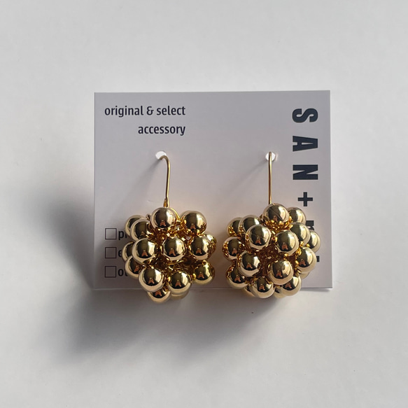 S    つぶつぶ　ピアス　イヤリング　／　シルバー    ゴールド    ミックス 5枚目の画像