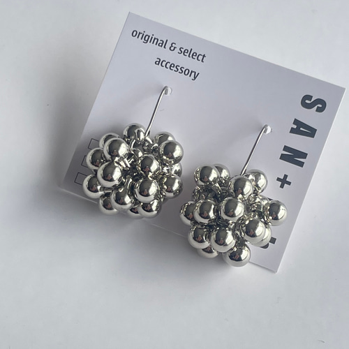 S つぶつぶ ピアス イヤリング ／ シルバー ゴールド ミックス ピアス