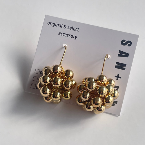 samulo ピアス 専用ポーチ付き　semeno 房ピアス　つぶつぶ　シルバー samulo ピアス 専用ポーチ付き semeno 房ピアス つぶつぶ