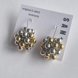 S    つぶつぶ　ピアス　イヤリング　／　シルバー    ゴールド    ミックス 9枚目の画像