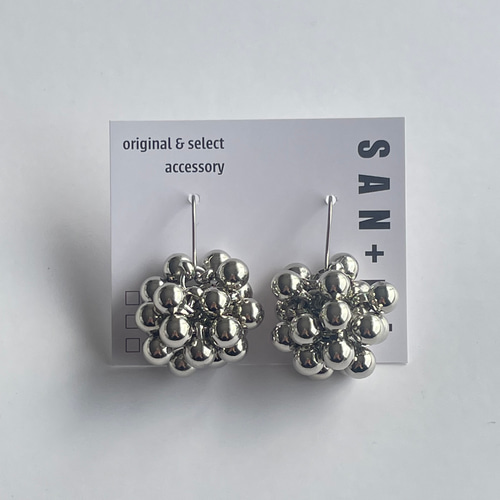 S つぶつぶ ピアス イヤリング ／ シルバー ゴールド ミックス