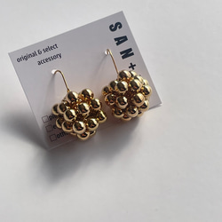 S    つぶつぶ　ピアス　イヤリング　／　シルバー    ゴールド    ミックス 7枚目の画像