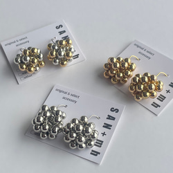 S    つぶつぶ　ピアス　イヤリング　／　シルバー    ゴールド    ミックス 11枚目の画像