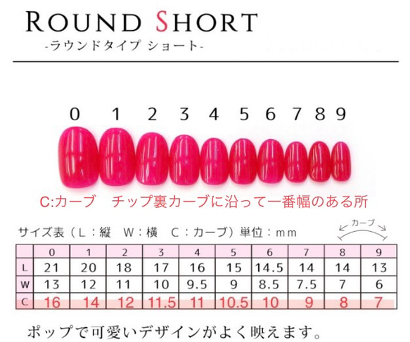 現品！ネイルチップＮＯ.40623(3)#0〜#9タイプ【ラウンドショート】ニュアンス　ブライダル　成人式 ミラー 3枚目の画像