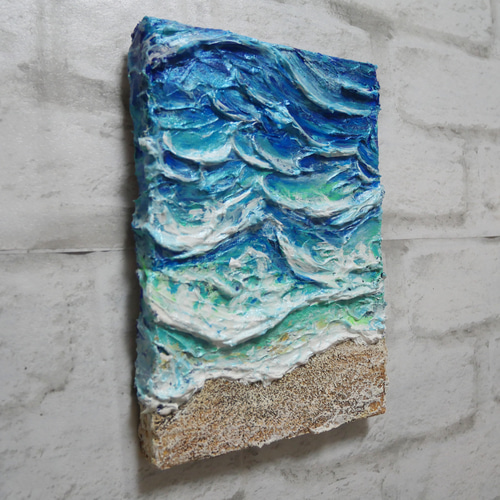 「ゴム」 油絵 油彩画 S3号 油絵 油彩 油彩画 絵 絵画【波】SM号 絵画 HR 通販 17891943
