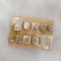 現品限り フットネイル ネイルチップ ペディ ニュアンスネイル サイズ