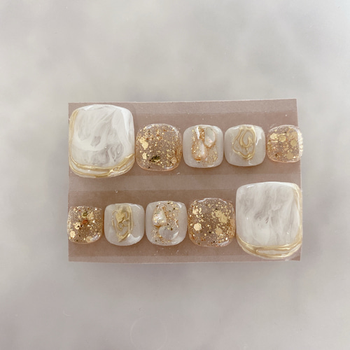 【foot】シェル ニュアンス フットネイルチップ ニュアンス フットネイルチップ 【foot】シェル