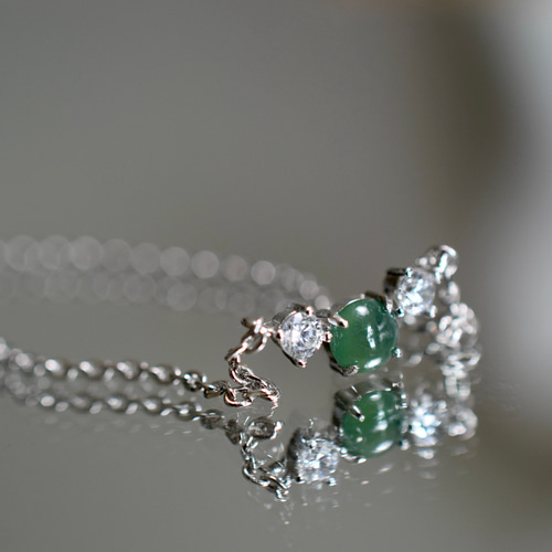 専用ページ❣️氷種小粒翡翠 ネックレス 氷種小粒翡翠 ネックレス 小粒本翡翠のネックレス | iichi 日々