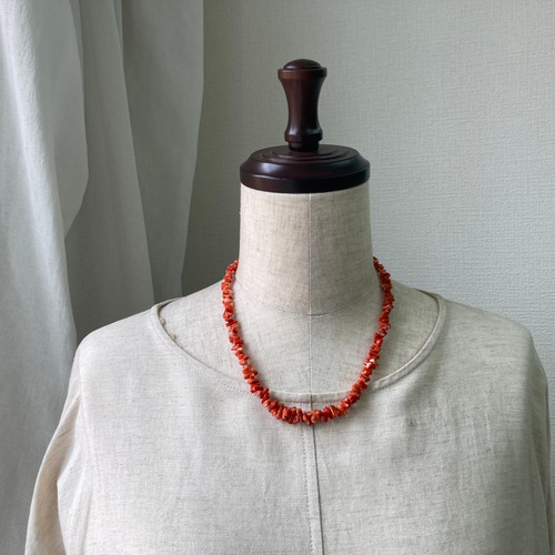 赤珊瑚ネックレス.ナチュラル感がイイね✌︎ ネックレス・ペンダント