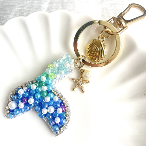 ショウガラゴ　ビーズ刺繍　ハンドメイド　チャーム　キーホルダー　アニマルモチーフ ショウガラゴ ビーズ刺繍 ハンドメイド チャーム キーホルダー